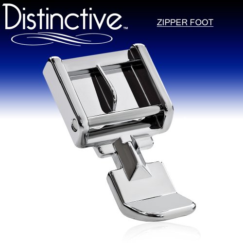 Distinctive Zipper Sewing Machine Presser Foot - Fits All Low Shank Sn